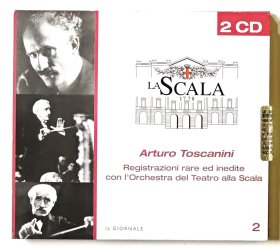 欧版2CD托斯卡尼尼指挥斯卡拉歌剧院威尔第穆索尔斯基瓦格纳施特劳斯等歌剧作品选 二手CD唱片，播放正常，请认真看图，不想来回折腾 三单包邮，六单九折包邮