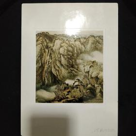原版彩色老照片《云藏雨散图》晚报排版底稿 八十年代 私藏 书品如图.