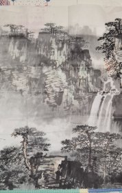 当代著名画家耿安辉先生 松泉图国画作品一幅