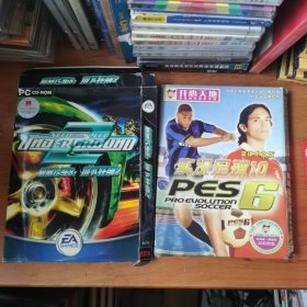 极品飞车8地下狂飙2游戏CD光盘+实况足球10简体中文版游戏CD【 品好 片况佳微划 现本实拍 】
