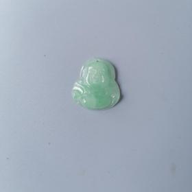 翡翠弥勒菩萨笑佛吊坠古玩古董