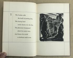 托马斯·格雷《墓园挽歌》名家Agnes Miller Parker木刻插图，32幅单页插图，1951 年出版，布面精装本，带函套，带小册子，Elegy Written in a Country Church-yard