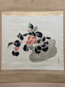 小杉放庵，名品巧艺画《椿花》