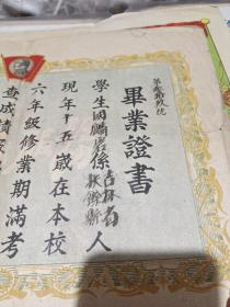 1949年哈尔滨市立保障小学毕业证书