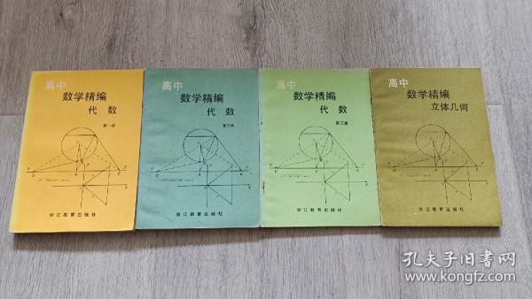 高中数学精编 代数（全三册）、高中数学精编 立体几何（4册同售）