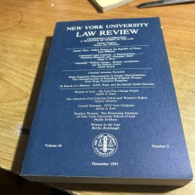 NEW YORK UNIVERSITY LAW REVIEW（