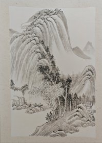 a4卡纸仿古山水小品（1）
