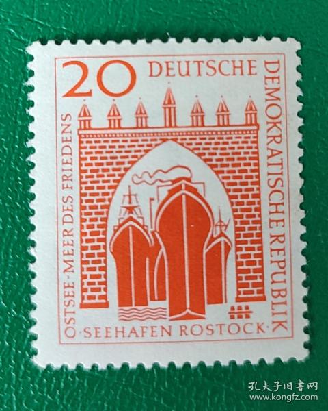 德国邮票 东德1958年海港 1全新
