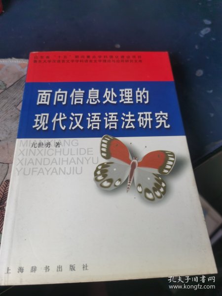 面向信息处理的现代汉语语法研究