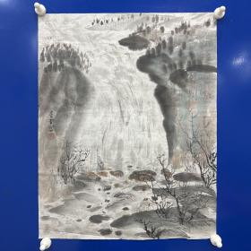 BQY 手绘国画山水 金陵画派卢星堂作品 30