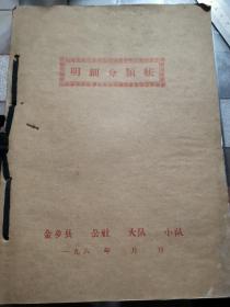 明细分类账