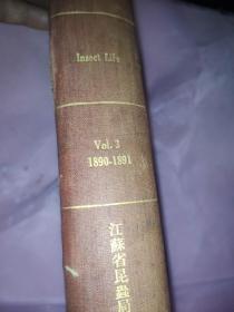 INSECT  LIFE    DEVOTED TO THE ECONOMY  AND LIFE-HABTTS OF INSECTS, ESPECIALLY IS THEIR RELATIONS TO AGRICULTURE  VOI 66 (1890-1891)[【民国国立中央大学馆。藏书票一枚】
