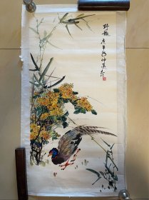 张志明花鸟画国画水墨字画书画竖幅作品有章款纯手绘条幅