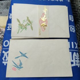 帆船牌 信封 中华人民共和国制造 帆船牌老信封一套10枚 散的1枚 共11合售（当时出口的、带腰封、1种图案）：信鸽~~~20开、凸版+烫金。 漂亮！！