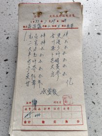手写中药处方（元召，二宝，大力，丰玉，竹叶，今芥，支仁，甘草，桔梗，川叶，卜叶，芒硝，大黄，元参）