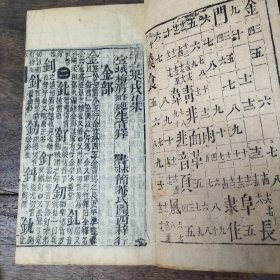 清版木刻《崇文字汇》存午未申戌亥集，五册完整，品相不错。