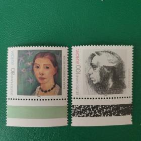德国邮票 西德1996年杰出妇女  2全新