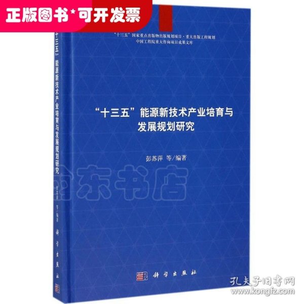 中国工程院重大咨询项目成果文库：“十三五”能源新技术产业培育与发展规划研究