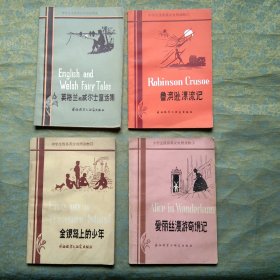 中学生浅易英汉对照读物：英格兰和威尔士童话集 鲁滨逊漂流记 金银岛上的少年 爱丽丝漫游奇境记