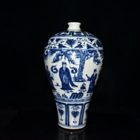 元青花开片人物故事梅瓶【44×25.5cm】
