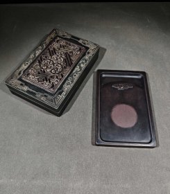 乾隆款松花石套砚