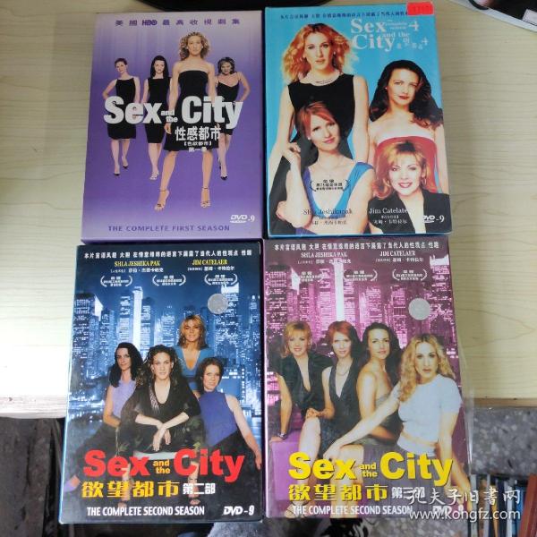 142影视光盘DVD：SEX AND THE CITY  第1 2 3 4部合售   10张碟片盒装