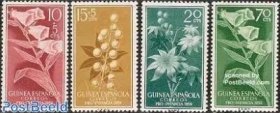 23箱-50 J33西属几内亚1959年 植物 花卉 邮票4全 新mNH
