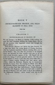 1905 年，卡莱尔《腓特烈大帝》卷二，5幅插图，漆布精装毛边本，书脊烫金，八五品HISTORY of FRIEDRICH II. OF PRUSSIA Called FREDERICK THE GREAT