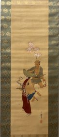 精品插挂，武士与花