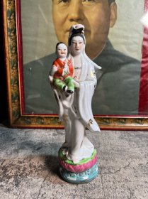 70，80年代，景德镇厂货，观音送子像一座