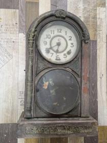 老物件民国老圆头座钟钟表。不清楚是否好用。包老怀旧特价处理