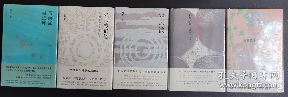 凤凰诗库 五册合售 王家新《未来的记忆》臧棣《最美的梨花即将被写出》杨键《长江水》胡弦《定风波》蓝蓝《河海谣与里拉琴》