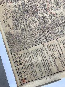 古地图1643 皇明分野舆图古今人物事迹。纸本大小147.49*166.31厘米。宣纸原色仿真。微喷复制