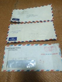 81年美国寄上海信封三张