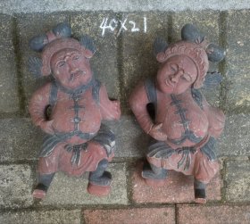 程咬金、秦琼门神一对！豪宅大院镇门头挂件旺财辟邪镇宅收藏品老木雕老家具老木刻老木艺