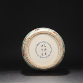 旧藏 清代 康熙五彩人物故事大棒缒瓶