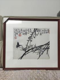 杨文仁，山东师范大学美术系教授。系中国美协会员，中国书协会员，曾任山东省美术家协会副主席、顾问，山东画院艺术顾问。（带框不带玻璃，左下有修补印记）
