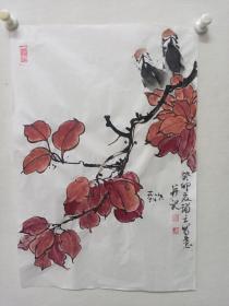 红叶小鸟