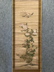 古筆花鸟图【谷文晁】（1763～1841），日本江戶時代的著名畫家。曾廣泛學習狩野派、圓山派、南畫（水墨畫）及西洋畫法，並將各畫種的表現手法相互借鑑，從而形成自己的風格。其曾為《集古十種》圖錄做插圖，還曾遊歷各地畫出大量風景寫生畫。弟子中有田能村竹田、渡邊華山、谷文一、谷文二