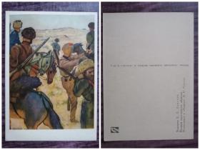 外国明信片   苏联俄罗斯原版，美术绘画，    品如图 .