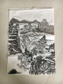 国画 / 宣纸未裱   尺寸：33x 49厘米 -  品相以图为准