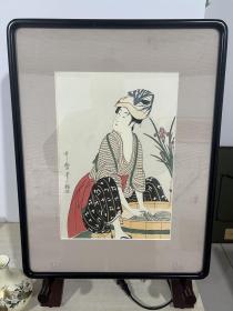 海外回流  浮世绘 哥磨笔  版画  美女洗衣图
感兴趣的话点“我想要”和我私聊吧～