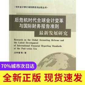 后危机时代全球会计变革与国际财务报告准则最新发展研究/中外会计审计准则研究与比较