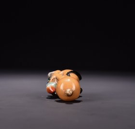 旧藏清粉彩猴子鼻烟壶