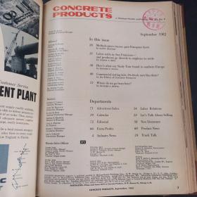 CONCRETE PRODUCTS VOL.65  NOS.1-12 JAN.-DEC. 1962   混凝土制品 月刊合订本 英文版