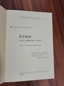 Ernte eines politischen Lebens