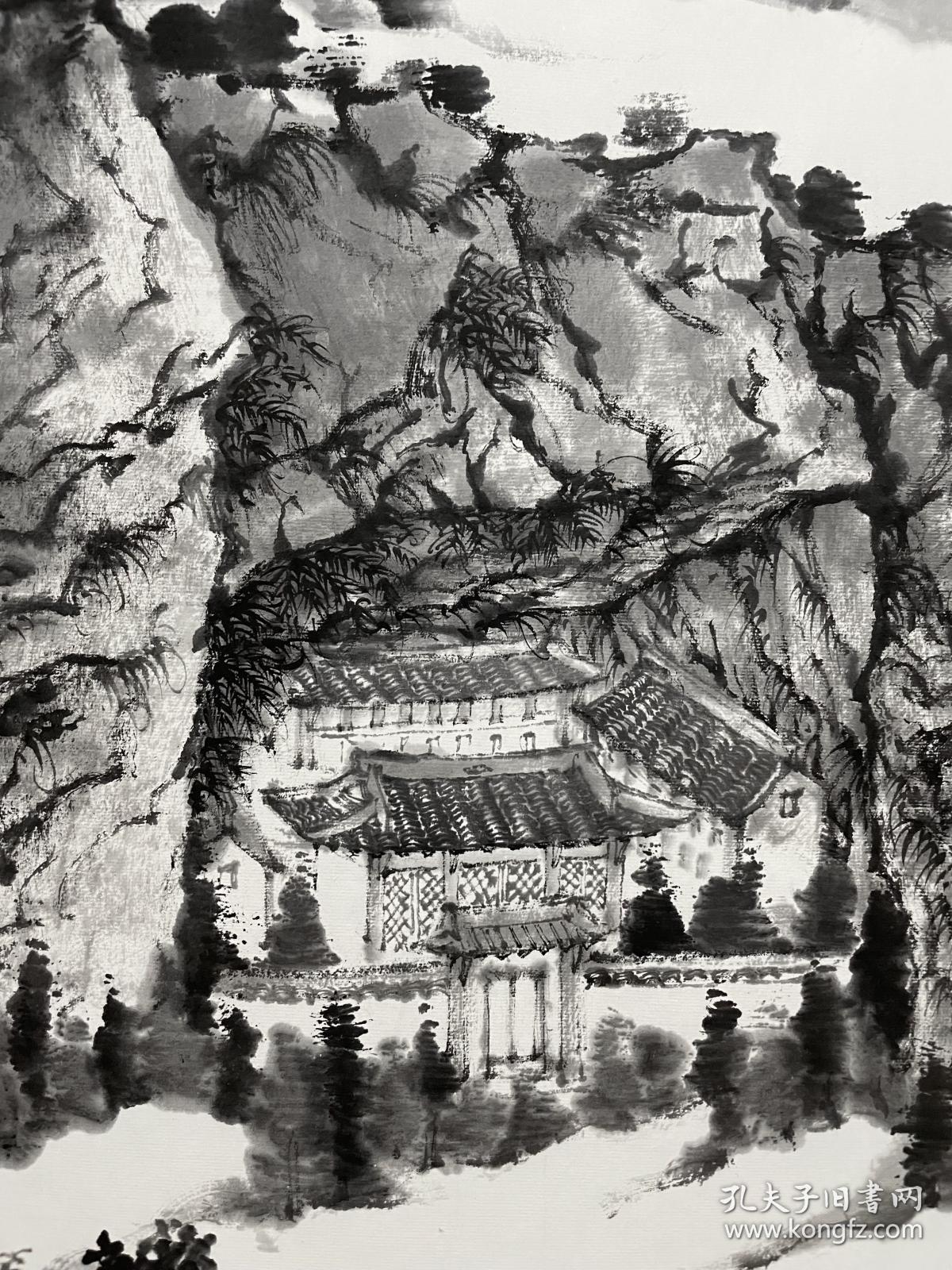 中国美院教授—张谷旻国画山水作品