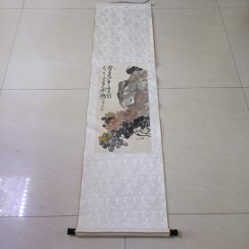 辽宁丹东画家 : 王迎春  花鸟作品  68x33厘米  已这装裱立轴  癸未年作 【保真】