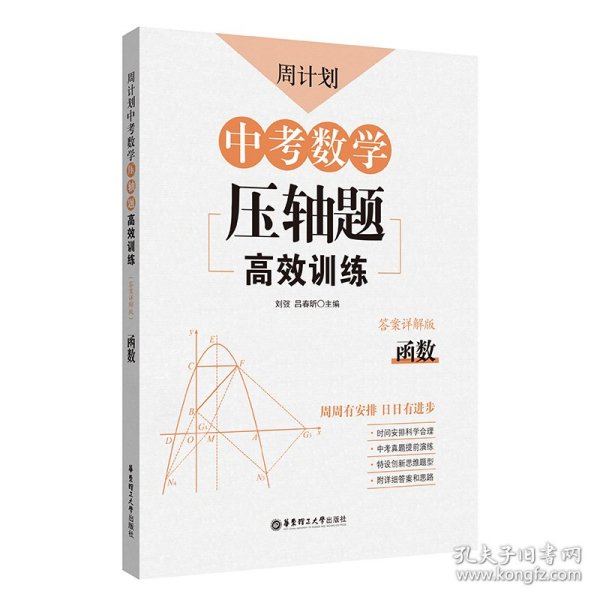 周计划：中考数学压轴题高效训练（函数）中考真题再现，附答案详解，学霸养成打卡表