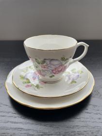 西洋欧洲茶杯咖啡杯碟子3件套 英国制Duchess